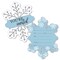 Big Dot of Happiness Winter Wonderland - Shaped Fill-in Invites - Snowflake Holiday Party and Winter Wedding Invites Cards with Envelopes - Set of 12